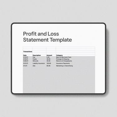 Profit and Loss Statement Template [Downloadable Tool]