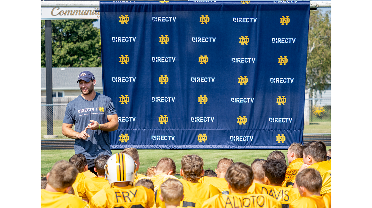 DIRECTV and Notre Dame Football Captain Jack Kiser Surprise Kids with