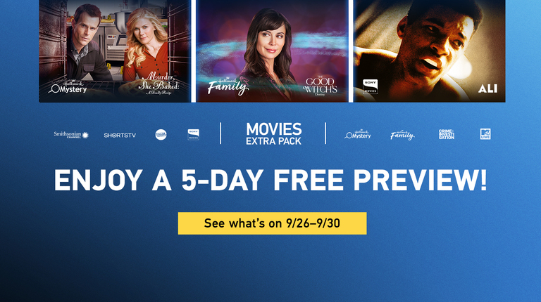 MOVIES EXTRA PACK Free Preview Sept. 26-30